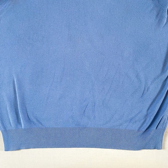 POLO RALPH LAUREN PIMA V-NECK SWEATER LIGHT BLUE SIZE X-LARGE - Picture 13 of 15